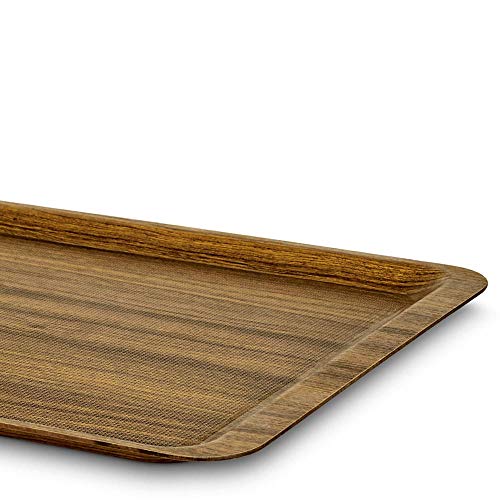 Image of Freelance Nature Kraft Serving Tray Beige, 43x61 cm, Rectangle, Non-Slip Surface, Decorative Anti-Skid Kitchen & Dining /Coffee Table Trays for Breakfast /Food /Tea - Brown, Made in Europe