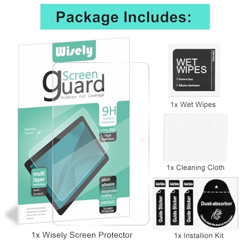 Image of Wisely Premium Screen Protector for OnePlus Pad 2 |12.1 inch| Anti-Scratch Tablet Glass Guard, 9H Ultimate Protection, Bubble-Free, Easy installation kit - HD Clear