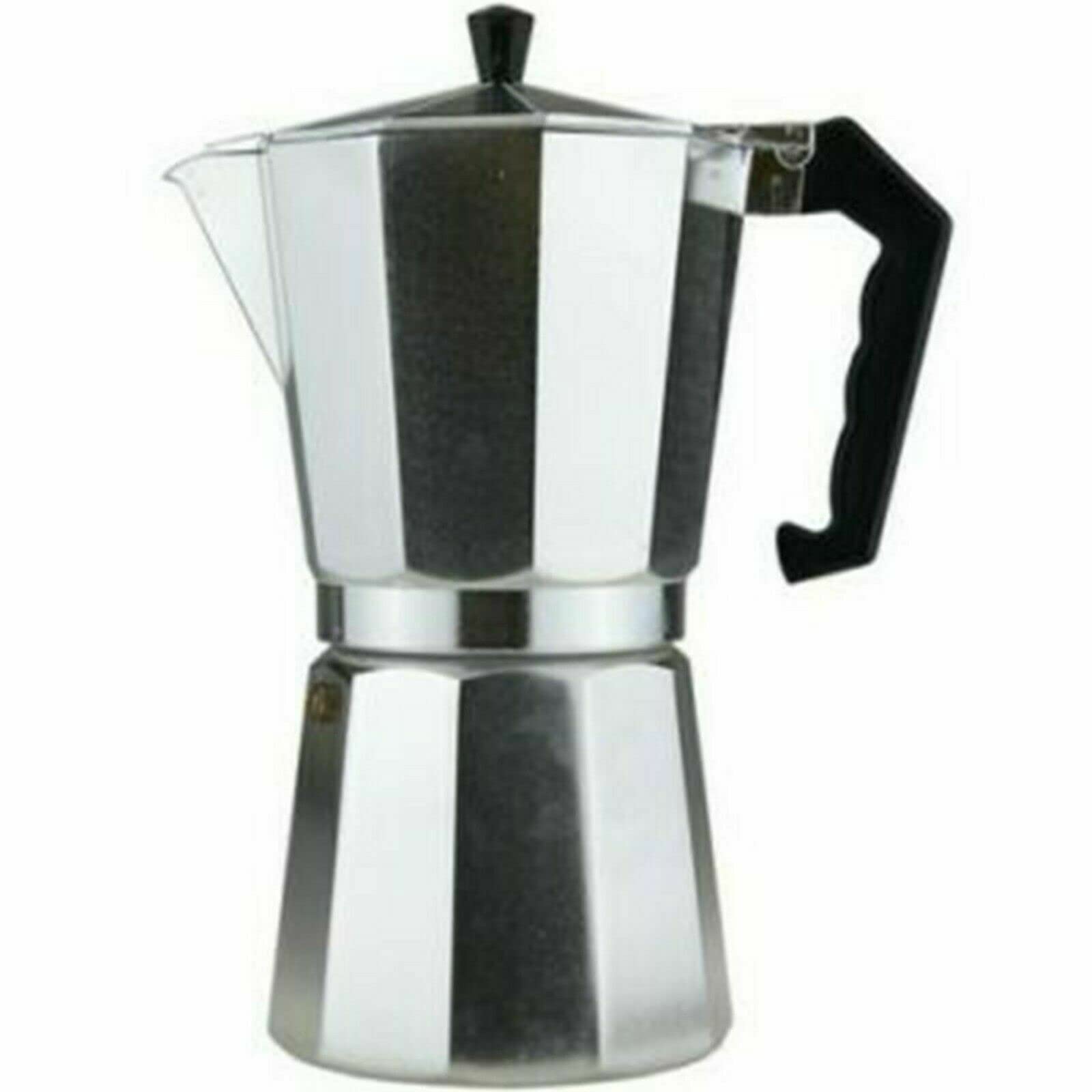 MUSAN Stove Top Coffee Maker - Percolator Italian Espresso Coffee Latte Macchiato Maker Filters- Aluminium Silver Moka Pot 60 ml - 700 ml (3 Cups x 175 ml)
