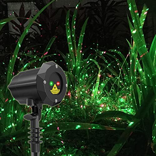 Laser Christmas Projector Lights Outdoor, Moving Red Green Blue 3 Color Starry