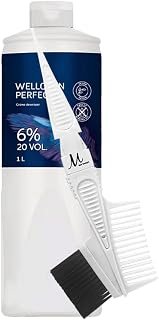 Welloxon Perfect Developer 6% / 20 Volume 33.8 fl oz with Tint Brush Comb | Professional Hair Color Developer for Maximum Color Penetration and Long-Lasting Results