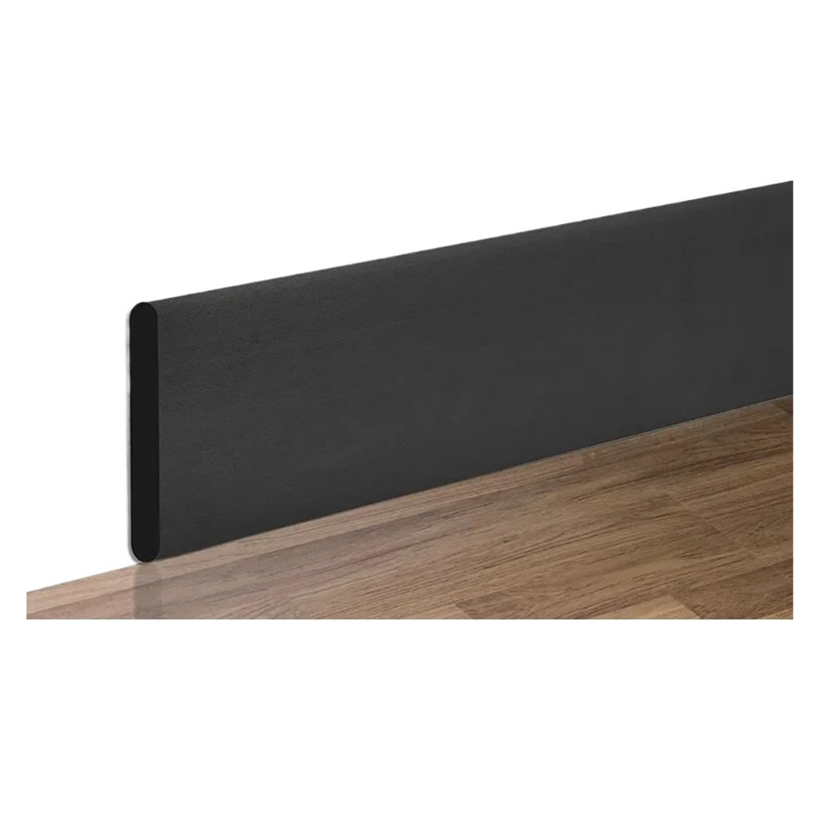 Zgcrumphant Black Waterproof Skirting Board 2M Waterproof Enclosure Self Adhesive Skirting Line 3D Wall Sticker Thickened Anti-Collision Decoration Corner Bathroom(Black)
