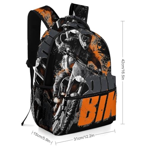 Dirt Bike Mountain Motorcycle Unisex Backpack Casual Daypacks Lightweight Shoulders Bag for Camping Hiking Travel2