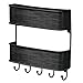 iDesign Twillo Steel Wall Mount 2-Tier Mail and Key Rack - 10.5