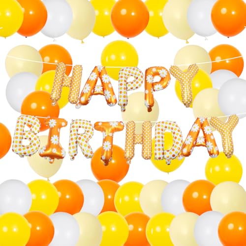 Groovy Daisy Birthday Decorations Flower Party Supplies Spring Party Photo Booth Props for Daisy Theme Party Decor Baby Shower, Garden Party, Summer Celebration, Bridal Shower