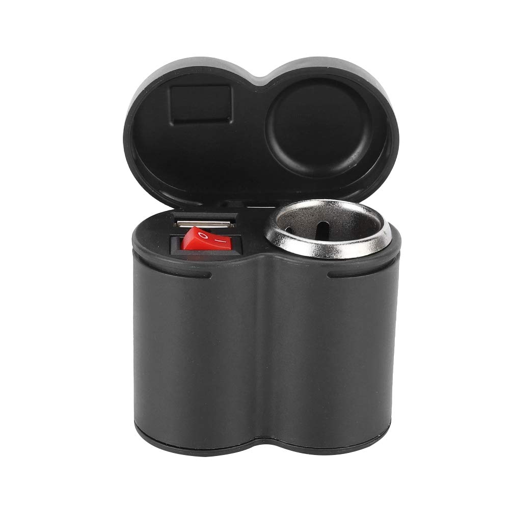 SIXRUN Motorcycle Cigarette Lighter, ABS Material, Universal USB Charging Socket, 7.5W Output Power for Motorbike and Electric Motorcycle