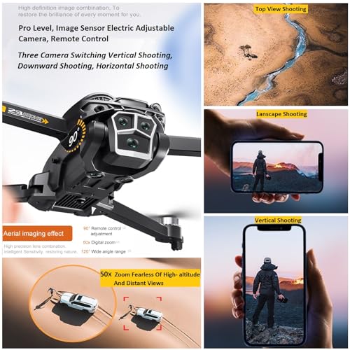 Drone with Phantom Breathing Light, Camera 6K HD FPV, Brushless Motor, 360°Flip and Intelligent Obstacle Avoidance, Waypoint Fly, Altitude Hold, Optical Flow Positioning, Foldable Drone for Beginners - Image 4