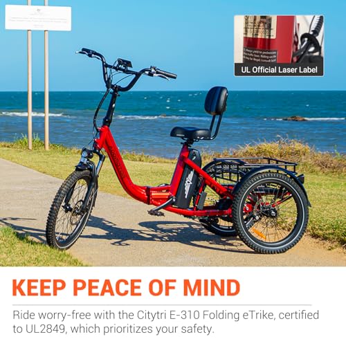 ADDMOTOR CITYTRI Electric Tricycle for Adults, 750W 90MI