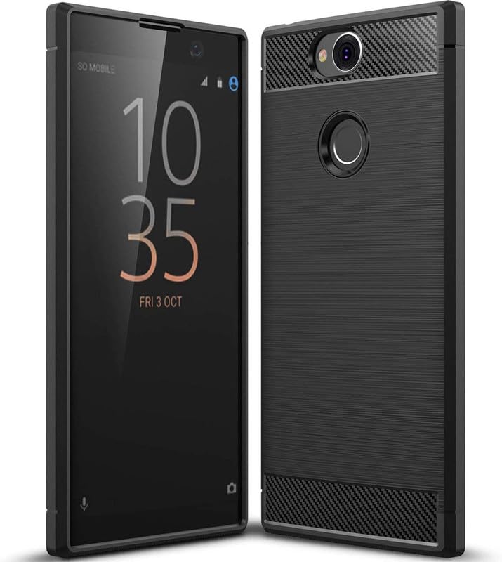 Image of Hybrid Carbon Fiber Back Case for Sony Xperia XA2 Ultra (Black)