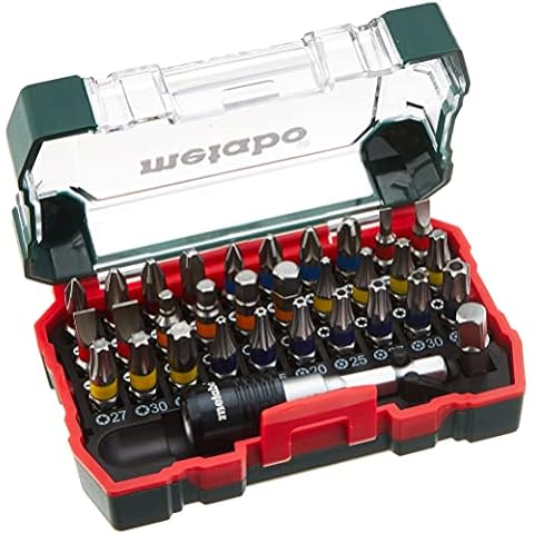 Metabo Bit-Box SP 32-teilig (inkl. Stecknussadapter + Schnellwechselbithalter, Chrom-Vanadium-Stahl, Bit-Set) 626700000 Cover