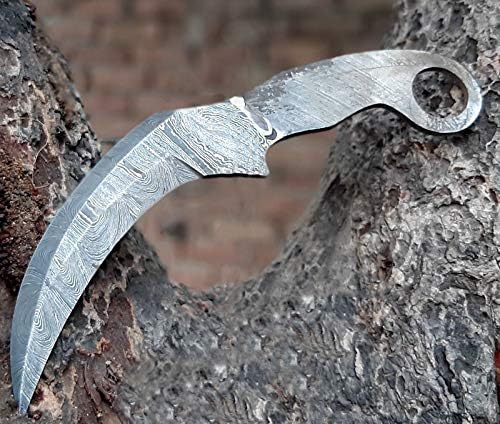 KE-0515-HK Custom Handmade Damascus Knife 11"Damascus Steel Karambit Blank Blade Outdoors Tools Hand Forged Hunting Knife/Cutting Tool/Camping/Bushcraft Knife