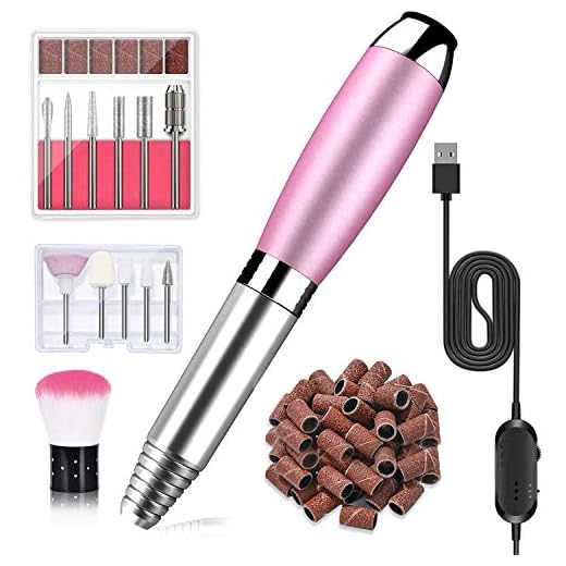 Portable Electric Nail Drill Set, PUPGANG Professional Nail File Drill Machine Kit Manicure Pedicure Tool for Acrylic Fake Nails Gel Nails for Shaping Polishing Removing for Home Salom Use