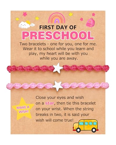 First Day of Kindergarten/Preschool Star Bracelet Mommy and Me, Make A Wish Back to School Gifts
