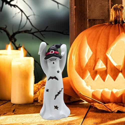 Ghost decoration halloween sculpture résine ornement table - 7