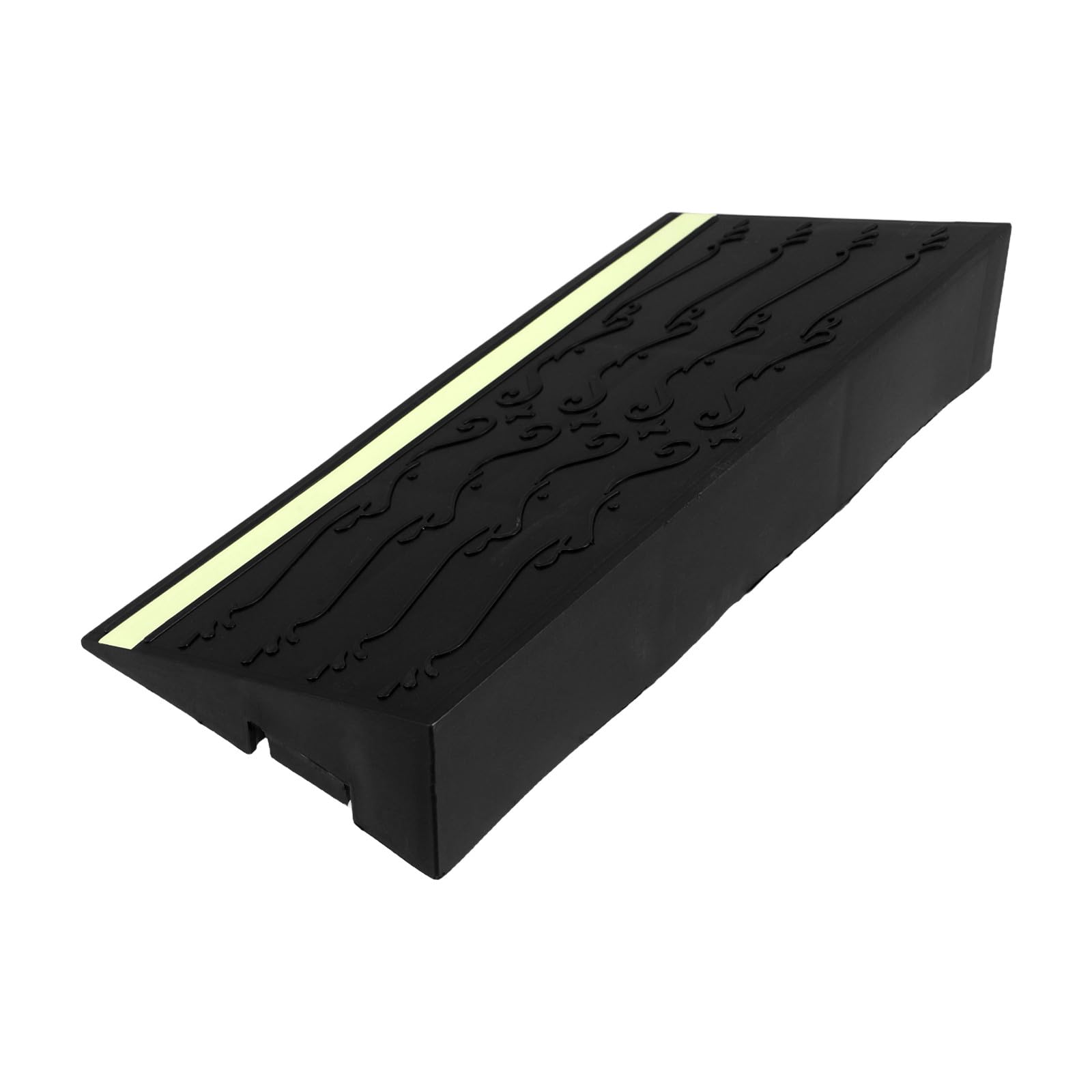 Cabilock Rampe de Seuil pour Aspirateur Robot en Plastique Noir 25x4,5 Cm Tapis Antidérapant Polyvalent pour Seuils de Porte Intérieur Maison