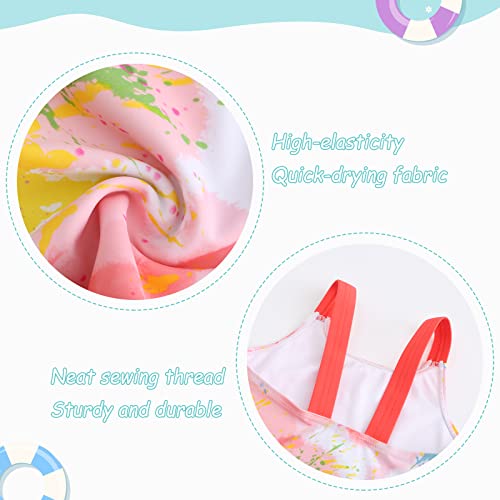 Image of Girls One Piece Swimsuits Tie Dye Bathing Suit Hawaiian Summer Swimwear for Girls 3-16 Years