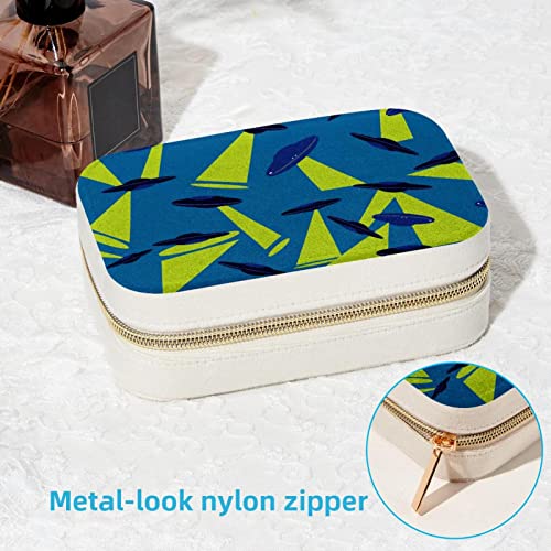 Boîte à bijoux de voyage compacte à compartiments pour boucles d'oreilles et bagues - 7