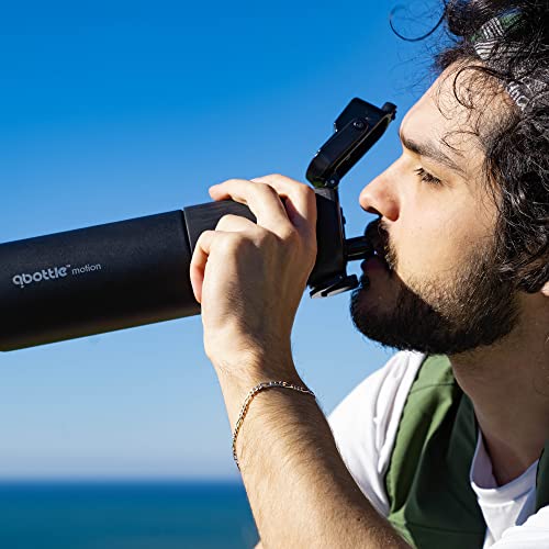 Qbottle Insulated Water Bottles With Spout Lid – Stainless Steel Water Bottle – Leak Proof Metal Water Bottle – No Sweat – Reusable – Onyx Black, 23.6 Oz #TOP4