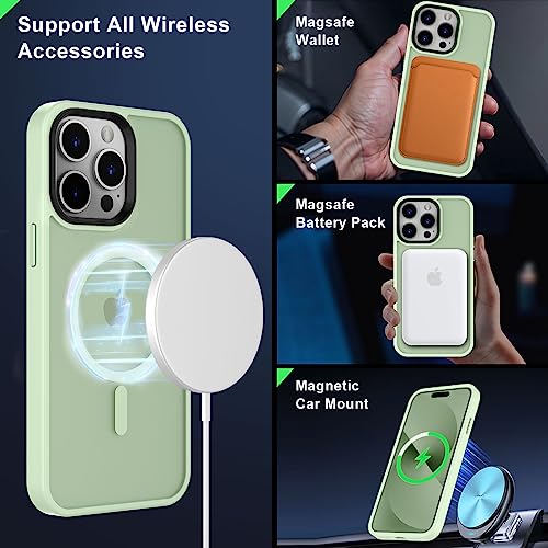 Image of MOCCA Magnetic Shockproof for iPhone 14 Pro Max Case,Light Green
