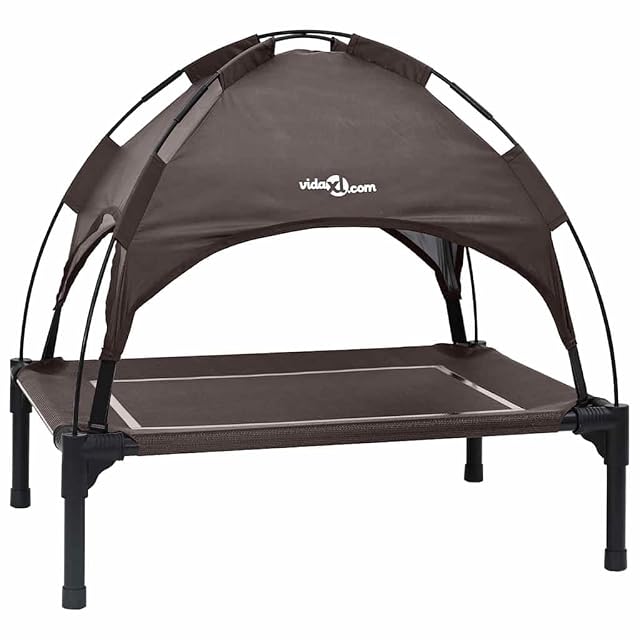 vidaXL Cama para Perro 71 x 64 x 71 cm Acero Marrón