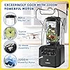CRANDDI Commercial Quiet Blender, Soundproof Blenders, 2200 Watt Powerful Professional Kitchen Blender with 80oz Pitcher, Smoothie Blender for Commercial and Home K90 (Grey)