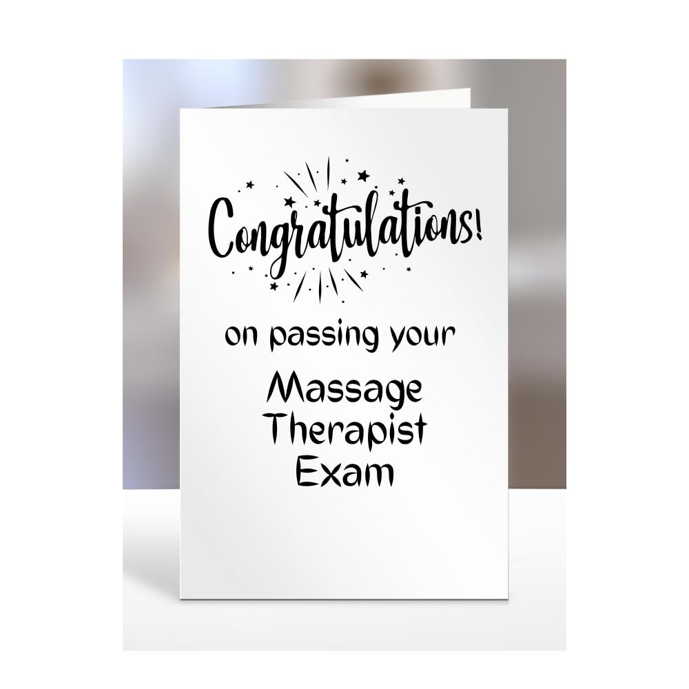 Congratulations on passing your Massage Therapist exam card, gifts for men, women, friend, colleague, boss, manager, presents for christmas, A5-244b_210