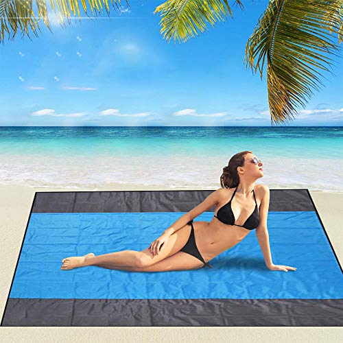 Mumu Sugar Sand Free Beach Blanket, Extra Large Waterproof Beach Mat-Lightweight Quick Drying Heat Resistant Outdoor Picnic mat for Travel, Camping, Hiking and Music Festivals(82” X79”) - Thumbnail 6