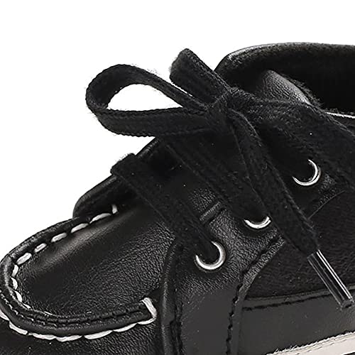 Hopscotch Baby Boys PU Solid Infant Shoes Booties in Black Color