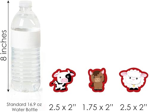 Miniatura 4 de Big Dot of Happiness Farm Animals - Recortes para baby shower o fiesta de cumpleaños en forma de bricolaje, 24 unidades