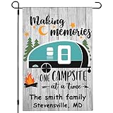 Personalized Camping Flag for Campsite, Making Memories One Campsite at a Time, 12 x 18" Double Side