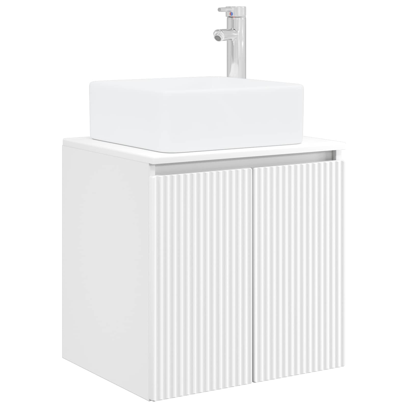Mueble de madera para debajo del lavabo blanco contra baños desordenados