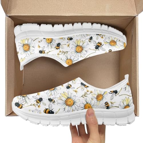 Modysero Slip On Sneakers Women Lightweight Casual No Laces Tennis Shoes for Women Low Top Fashion Print Ladies Sneaker2