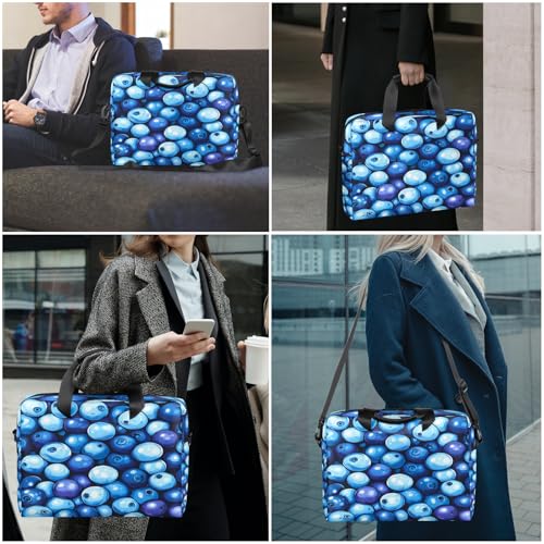 Bolso para portátil azul con estampado de frutos 16 pulg. miniatura 7