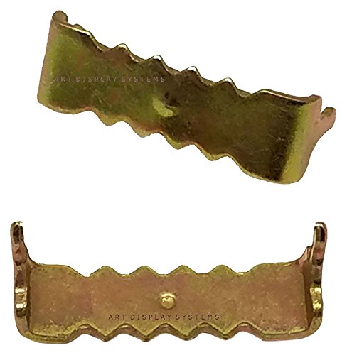 Image of ADS 100 No Nail Sawtooth Picture Hangers 1 Inch Brass by ART DISPLAY SYSTEMS