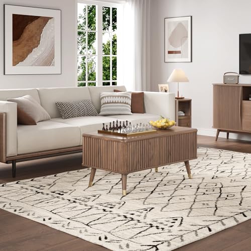 Image of JOINICE 38 inch Lift Top Coffee Table with Storage for Living Room,Walnut
