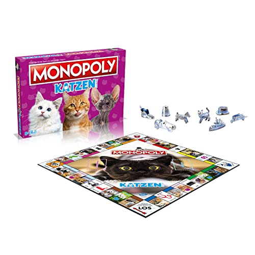 Winning Moves Monopoly Katzen Edition - Monopoly Spiel für Fans - Familienspiele Strategie Brettspiele Katzen - 2+ Spieler ab 8+ Jahren - Deutsch – Bild 4