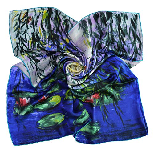 YSSP, 100 Silk Scarf Art Van Gogh and Claude Monets Paintings2