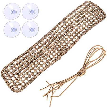 Reptile Lizard Lounger Bearded Dragon Hammock,100% Natural Grass Fibers Hammock Bed for Anoles, Bearded Dragons, Geckos, Iguanas, and Hermit Crabs