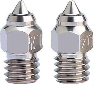 APAAZO 2pcs CR-6 SE Nozzle MK8 Copper Plated PTFE Nozzles 3D Printer Parts M6 Ender-3 S1 Brass Nozzles Compatible With CR6 SE Ender 3 S1 Ender 5 (Color : Copper Plated, Size : 2pcs 0.6mm 1.75mm)
