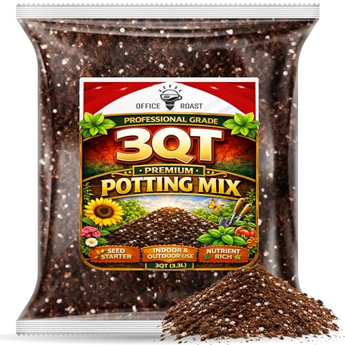 Potting Mix Soil 3 QT for Indoor Plants & Outdoor Gardening – Seed Starter Soil, All Purpose...
