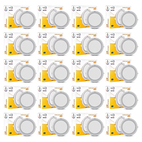 Image of Wipro Garnet 3W Round LED Wave Panel Light for Ceiling | Neutral White Light (4000k) | Ultra-Slim Design | Recessed Down Light for False Ceiling |POP Ceiling Light | Cutout - 75mm | Pack of 20