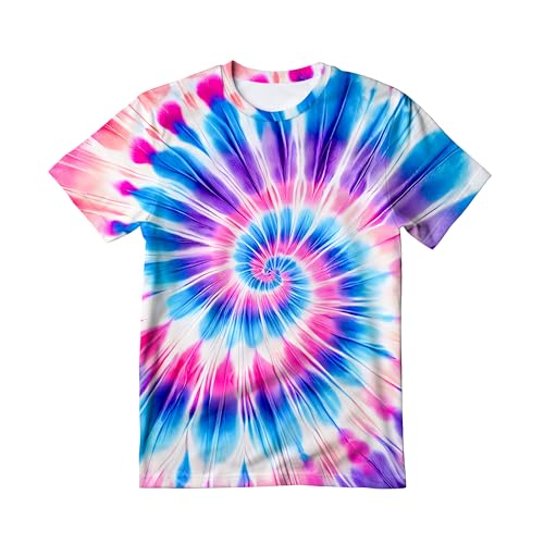 Image of Kids Tie Dye T-Shirt,Children Hippies Senior Tie Dye Tee Tshirt for Boys Girls