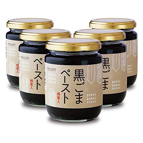 プリセプト 黒ごまペースト 蜂蜜入 230g はちみつ・加工黒糖使用 保存料・着色料無添加 製造:千金丹ケアーズ (5個組)