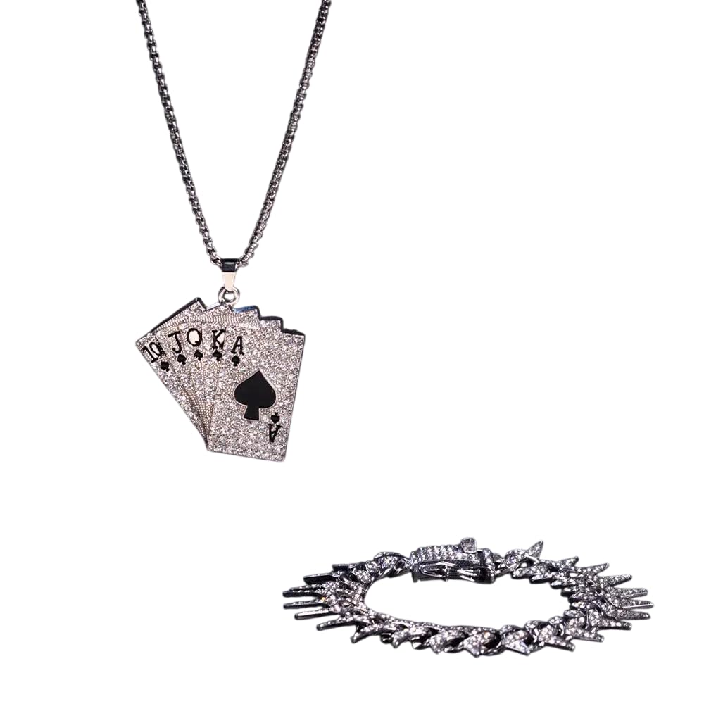 Moonlit Monarch Mens Chain & Bracelet Set for Men & Boys | Fancy & Stylish Accessories | Anniversary, Engagement, Birthday & Everyday Wear | Gift for Valentine Day-image-23
