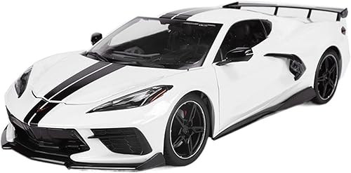 ERREJ 118 2020 para Chevrolet Corvette Stingray Coupe Edition Modelo detallado fundido a presión colección de modelos de coche GIF (color blanco,
