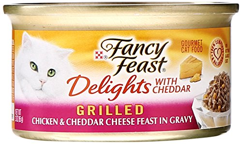 Image of Fancy Feast Canned Delights Cat Food, Chicken And Cheddar, 3 oz