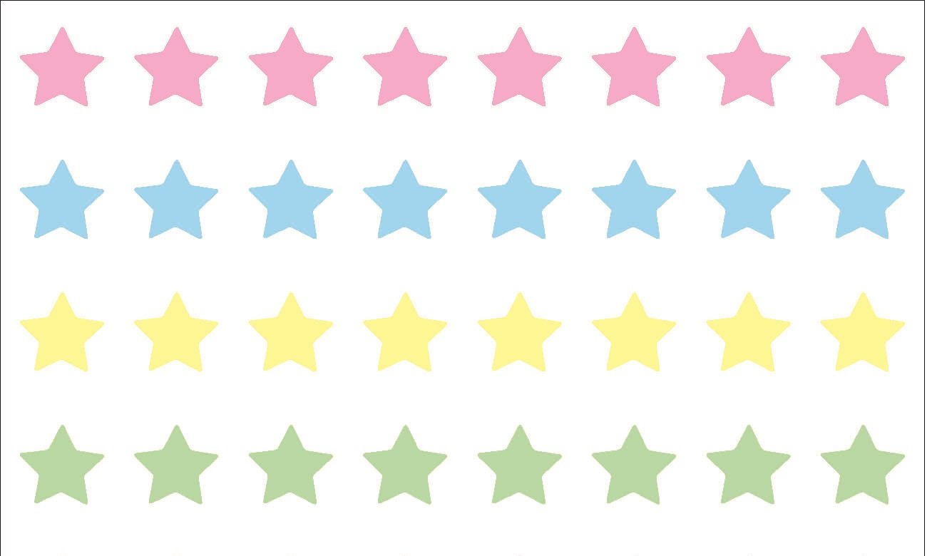 Amazon.com: Okina AZPS806 Clear Star Stickers, 4 Colors