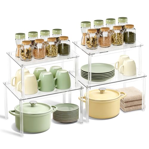 BOMOKS Clear Acrylic Stackable Spice Rack