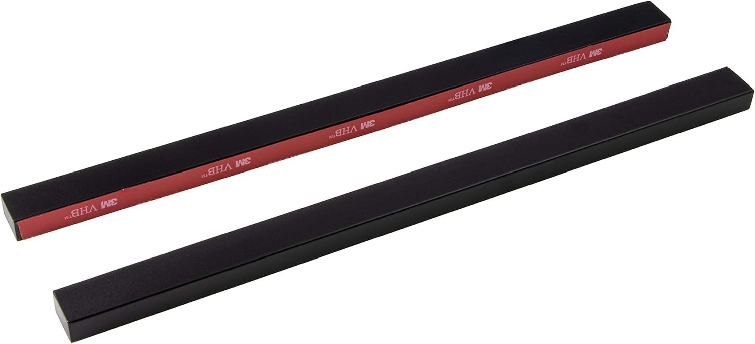 PORTE ITALIANE, Maniglie Adesive Acciaio Inox Nere per Porte Scorrevoli in Vetro – Maniglioni con Adesivo 3M Hard Senza Fori, Facili da Applicare e Resistenti - Coppia Lunghezza 30 cm