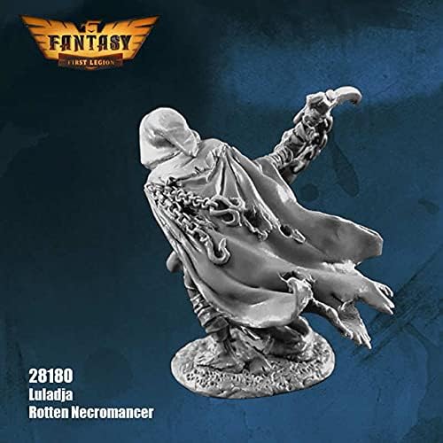 Luladja Rotten Necromancer Figure Kit 28mm Heroic Scale Miniature Unpainted
